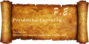 Porubszky Esztella névjegykártya
